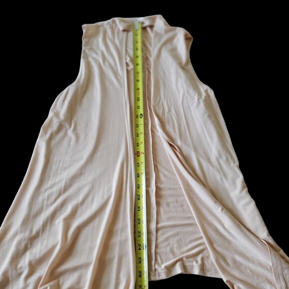 Urban CoCo Viscose Open Waterfall Cardigan Light Peach Color Medium - Picture 11 of 14